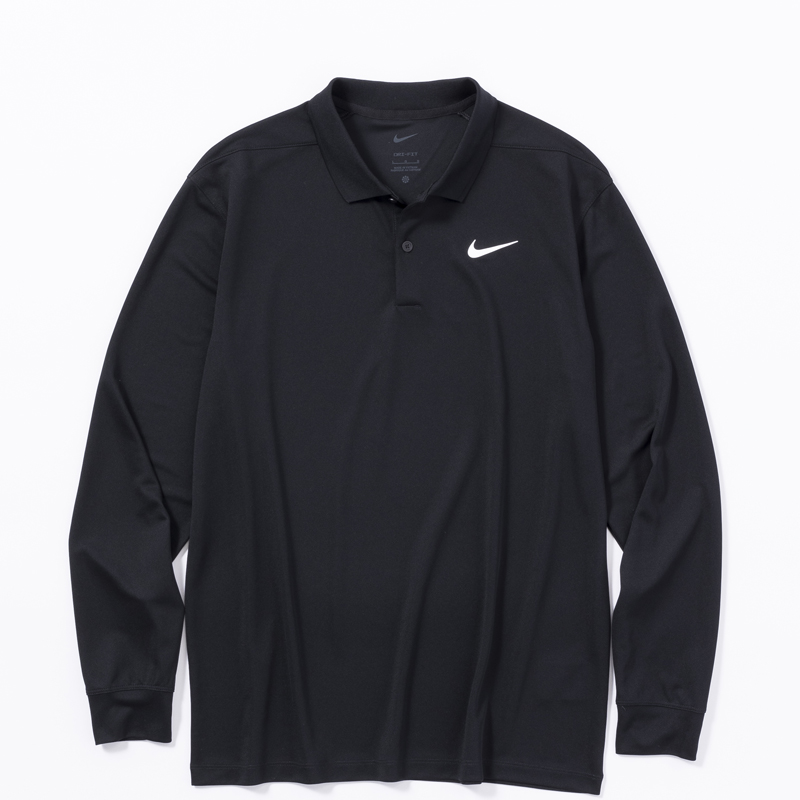 NIKE Dri-FIT ビクトリーロングスリーブポロ ブラック