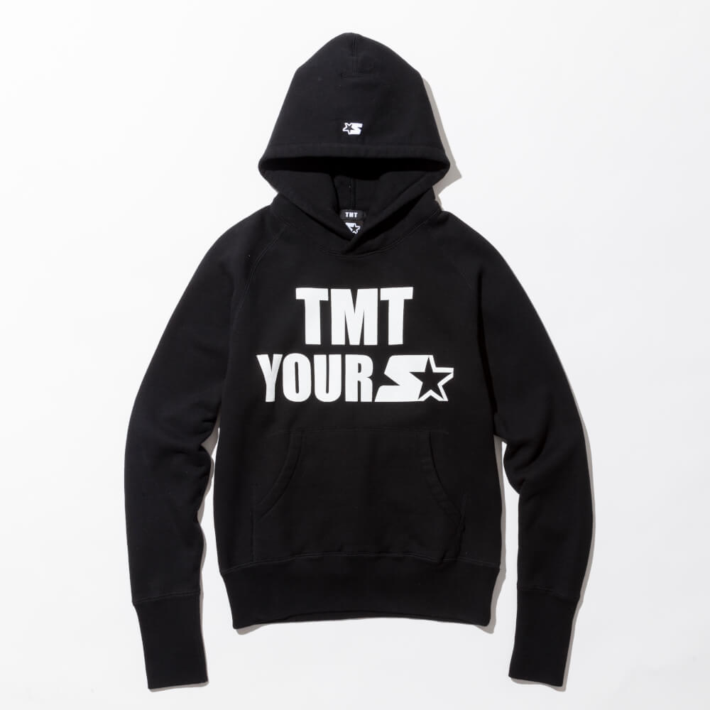 【STARTER BLACK LABEL × TMT 】TMT YOURSロゴフードパーカ ブラック