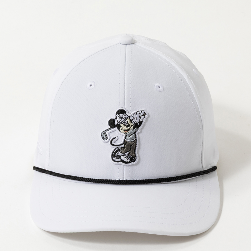 Walt Disney World GOLF ミッキーワッペンロープキャップ ホワイト ■ 2/5(木)以降のご発送となります