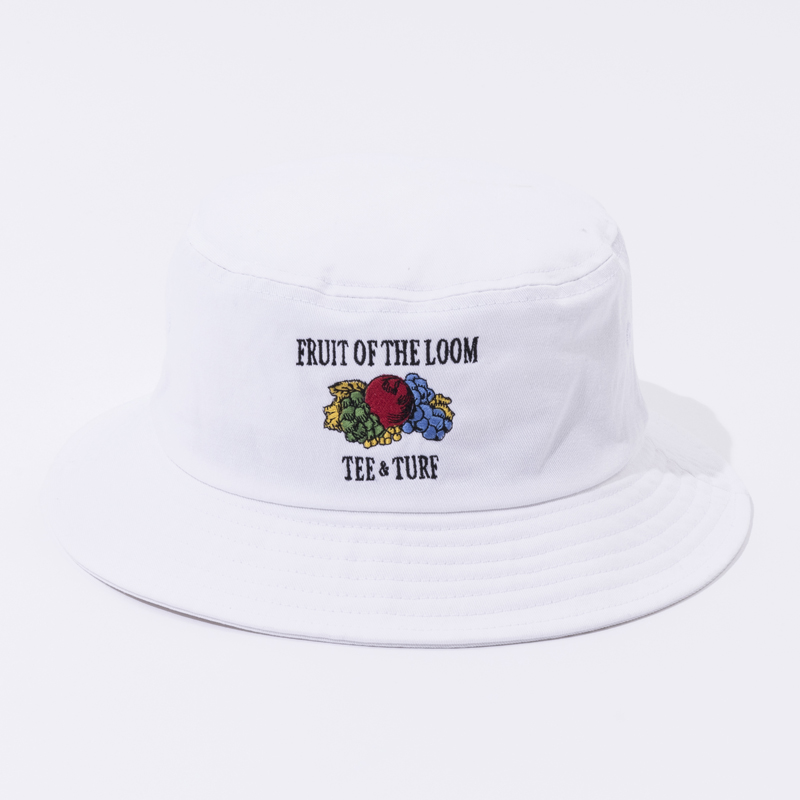 NEW VINTAGE GOLF FRUIT OF THE LOOM Embroidery Bucket Hat / WHITE