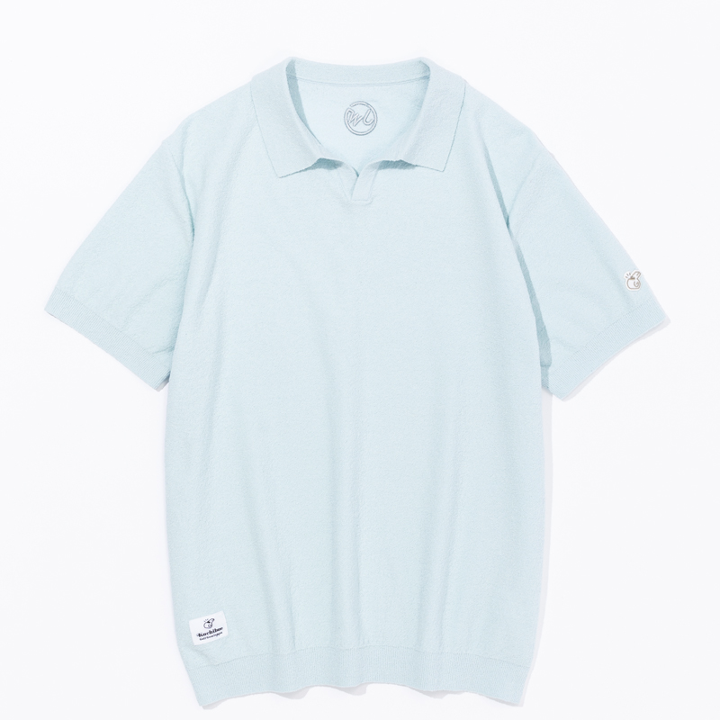 【GO/LOOK!限定】Kuchibue Golf Gentleman ×JWO  パイルスキッパーポロ サックスブルー