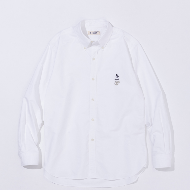 【GO/LOOK!限定】 Kuchibue Golf Gentleman × Munsingwear ボタンダウンオックスシャツ ホワイト
