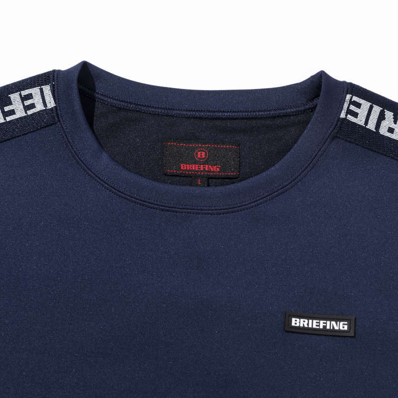 低価格安 BRIEFING briefing golf SIDE LINE CREW NECK M ネイビーの