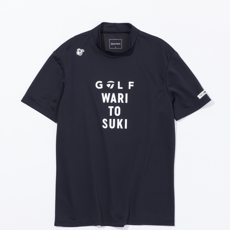 【GO/LOOK!限定販売】Kuchibue Golf Gentlemen × TaylorMade GOLF WARI TO SUKI モックネックシャツ ネイビー