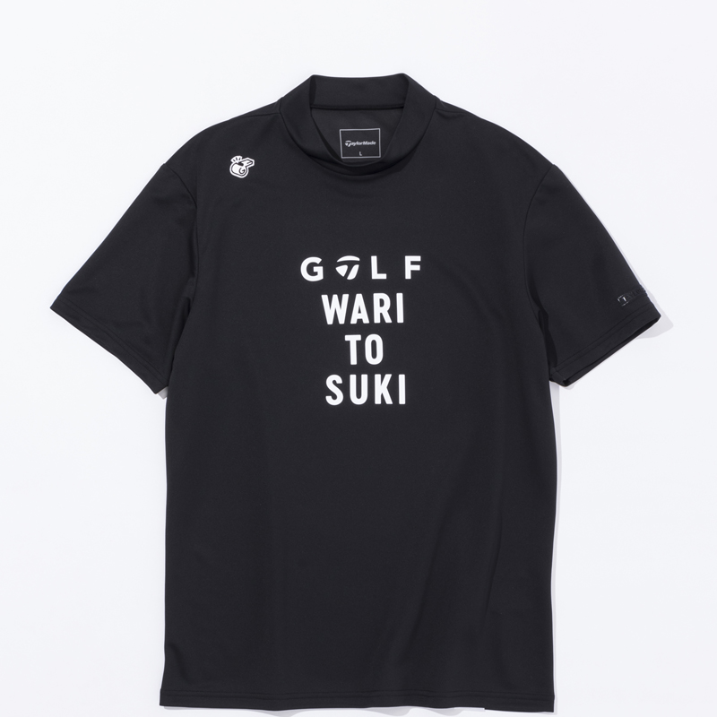 【GO/LOOK!限定販売】Kuchibue Golf Gentlemen × TaylorMade GOLF WARI TO SUKI モックネックシャツ ブラック