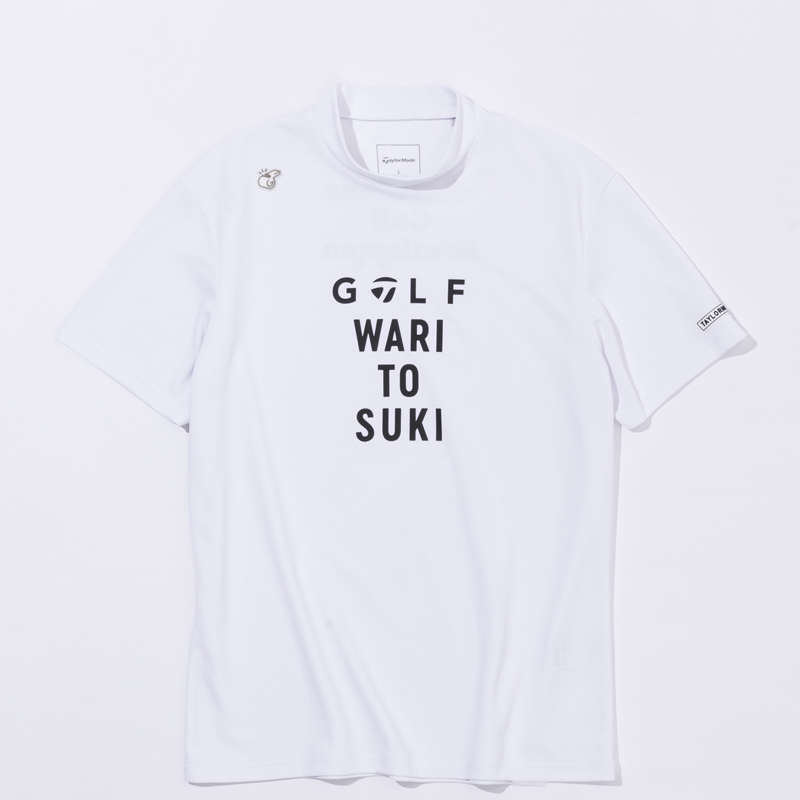 【GO/LOOK!限定販売】Kuchibue Golf Gentlemen × TaylorMade GOLF WARI TO SUKI モックネックシャツ ホワイト