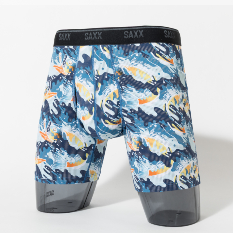 SAXX QUEST QUICK DRY MESH BOXER BRIEF FLY ブルー