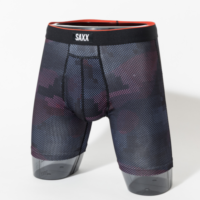 SAXX MULTI-SPORT MESH BOXER FLY ドビー柄 ブラック
