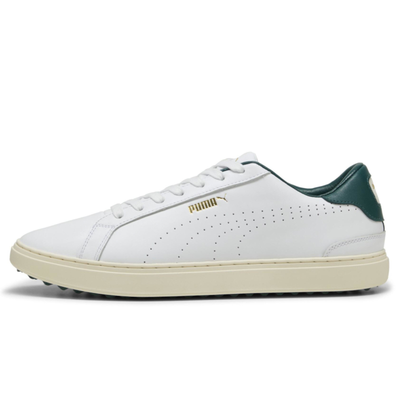 PUMA CLASSIC G ゴルフシューズ ホワイト×グリーン □