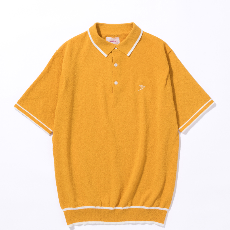 tovho ブークレ半袖ポロシャツ イエロー