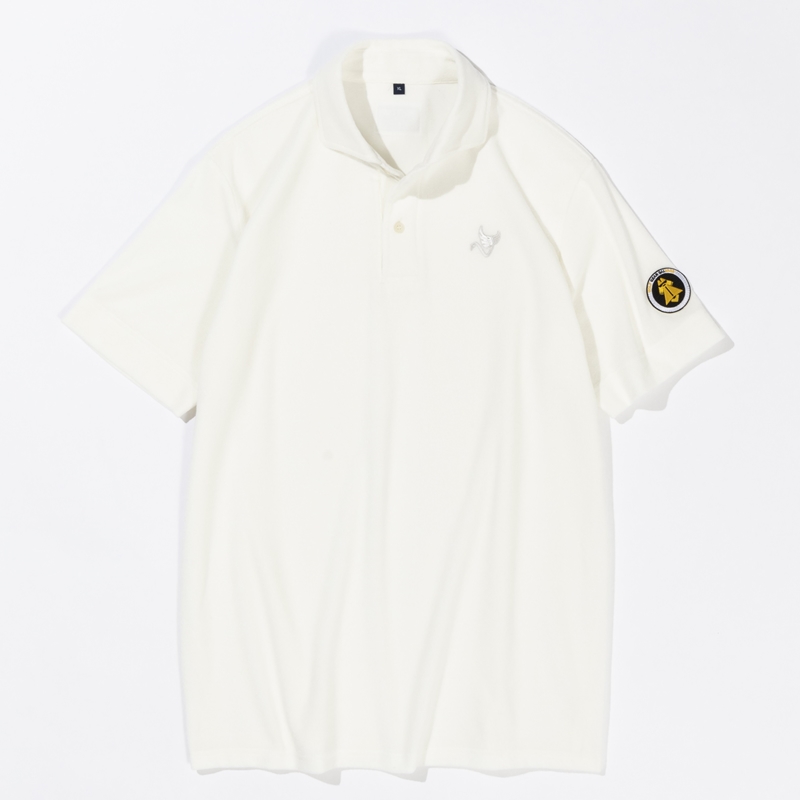 【GO/LOOK!限定販売】ギア猿×CLUNK パイルポロシャツ ホワイト