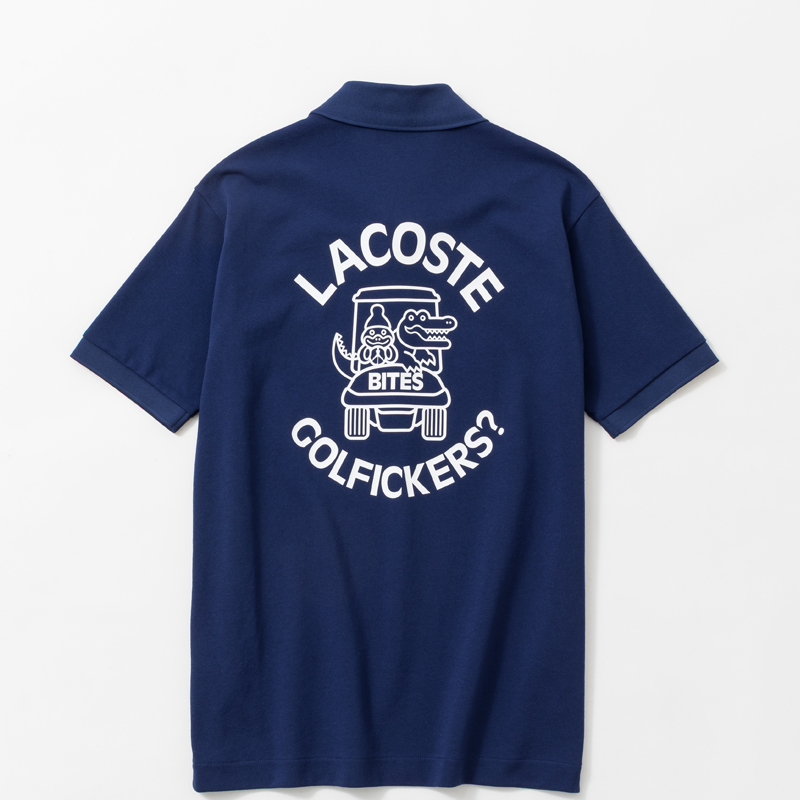 LACOSTE x Golfickers Polo shirt ネイビーブルー