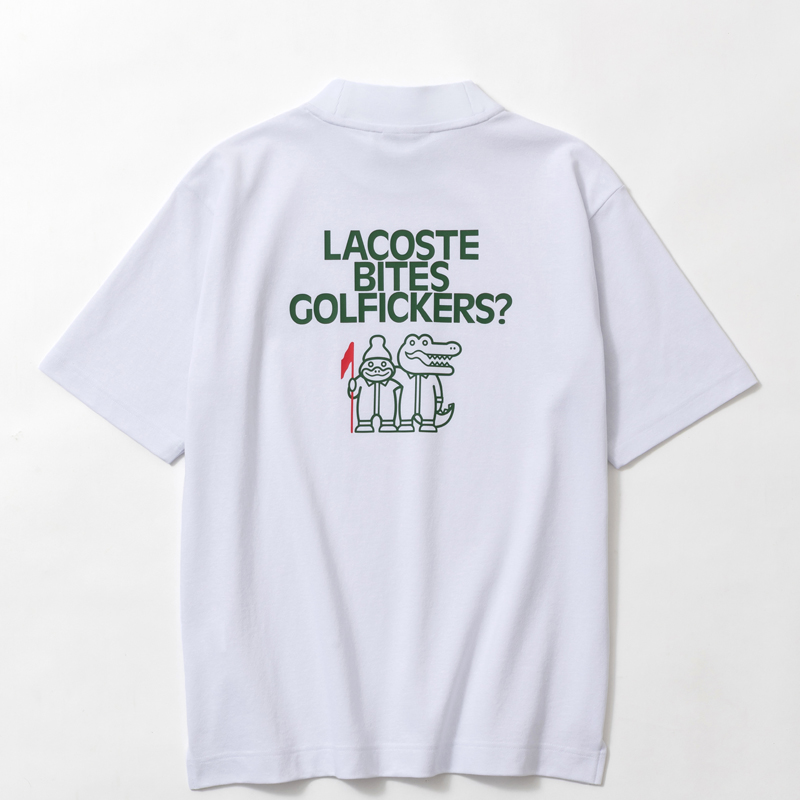 LACOSTE x Golfickers Mock neck Tee shirt ホワイト