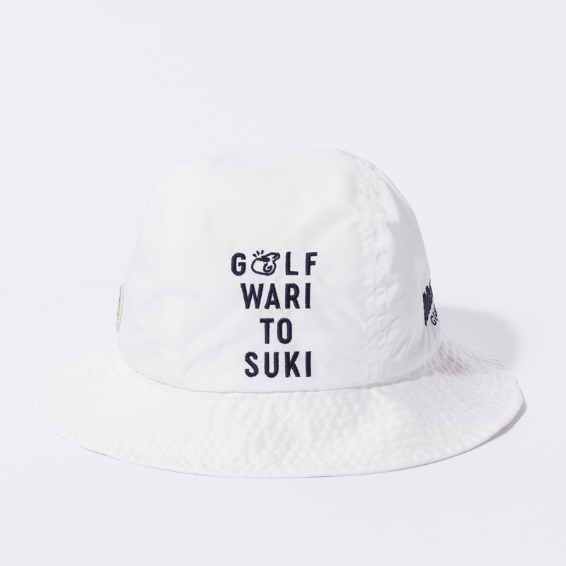 【GO/LOOK!限定販売】Kuchibue Golf Gentlemen×MAGGIA GOLF WARI TO SUKI バケットハット ホワイト
