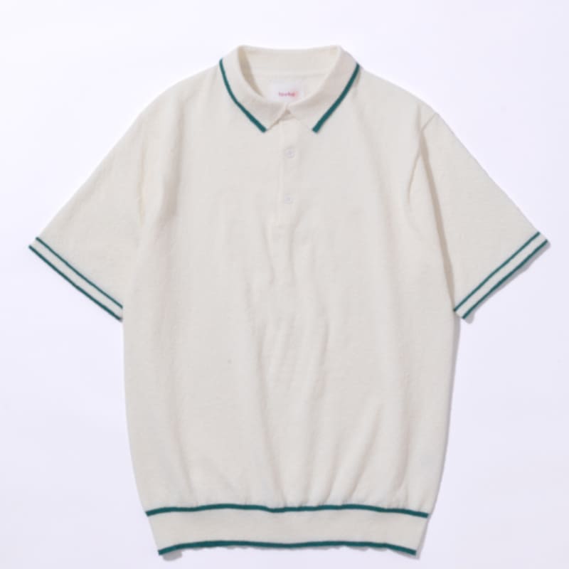 tovho ブークレ半袖ポロシャツ ホワイト