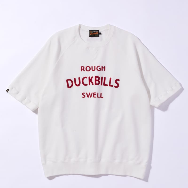 rough & swell RED LOGO SWEAT ホワイト
