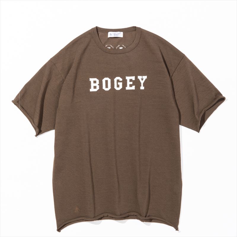 【GO/LOOK!限定】Munsingwear GO BOGEY ニットTシャツ ブラウン