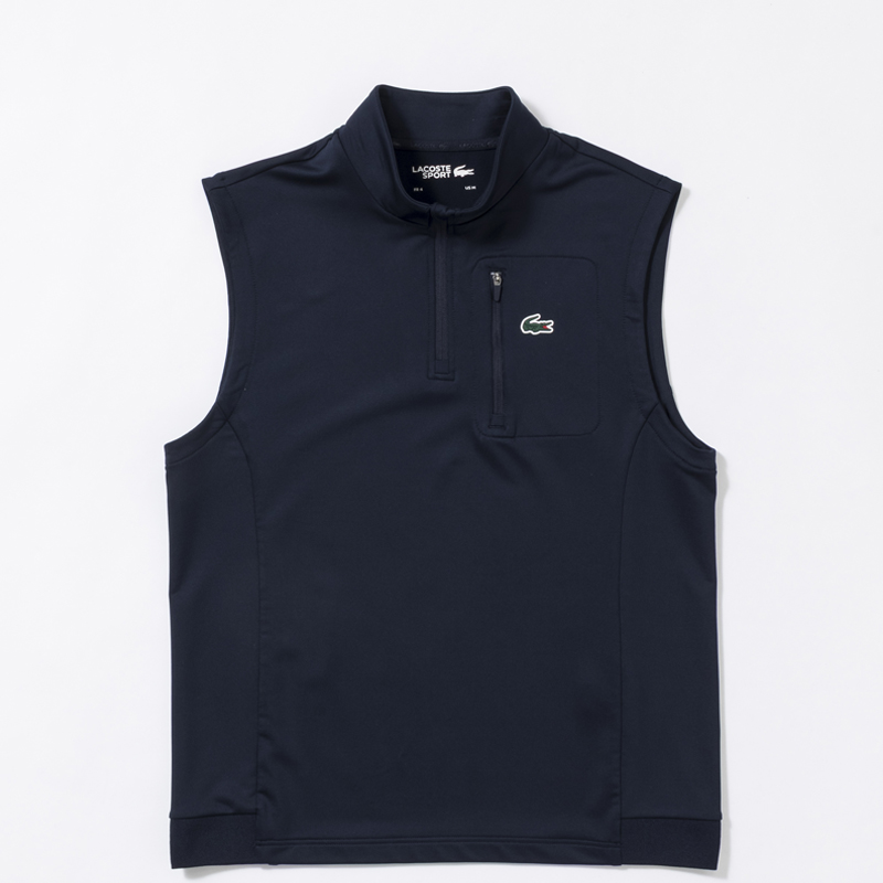 LACOSTE ウルトラドライハーフジップゴルフベスト ネイビー