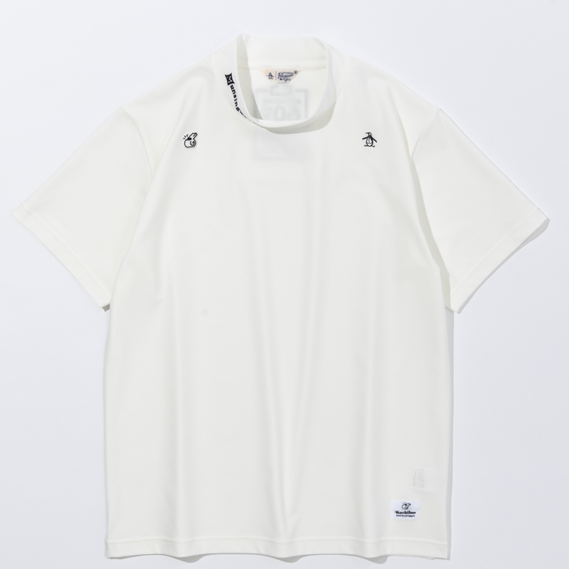 【GO/LOOK!限定販売】 Kuchibue Golf Gentleman × Munsingwear モックネックシャツ ホワイト