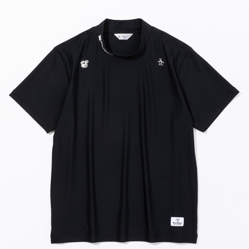 【GO/LOOK!限定販売】 Kuchibue Golf Gentleman × Munsingwear モックネックシャツ ブラック