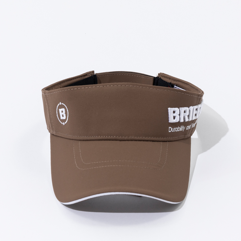 BRIEFING MENS ROUND LOGO VISOR ブラウン