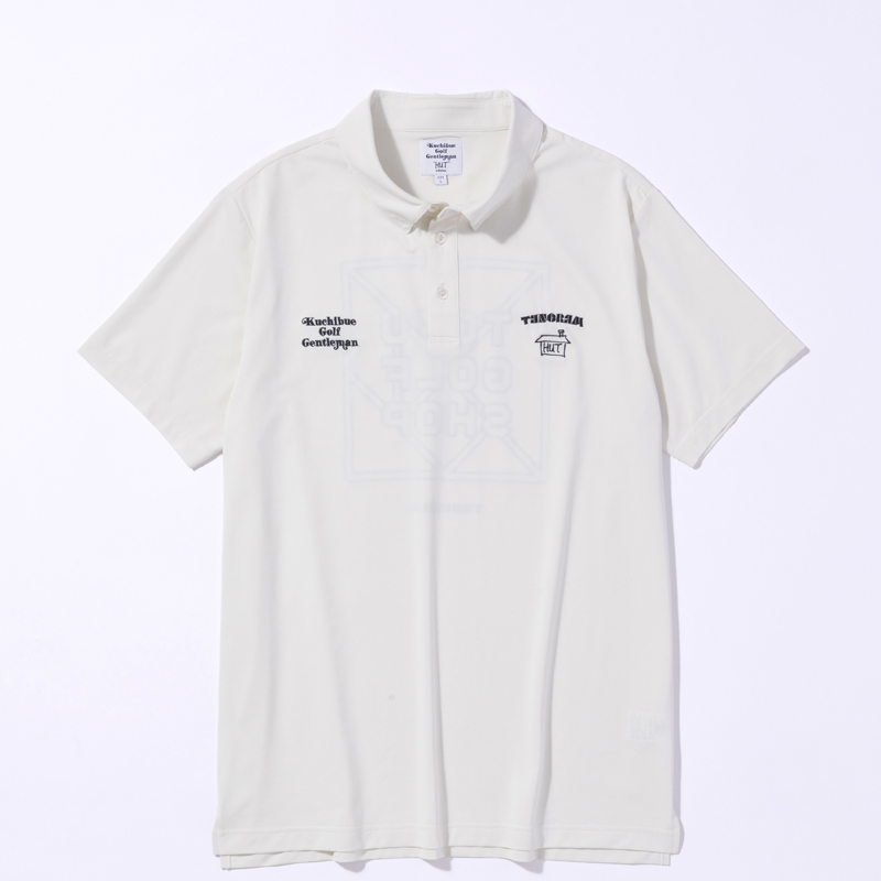 TANGRAM×Kuchibue Golf Gentleman the “HUT” edition TOFU GOLF SHOP ポロシャツ ホワイト【GO/LOOK!限定販売】
