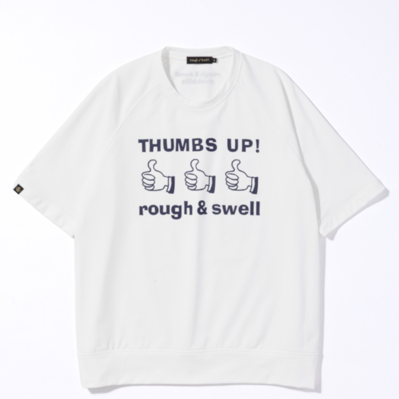 rough & swell THUMBS UP SWEAT ホワイト