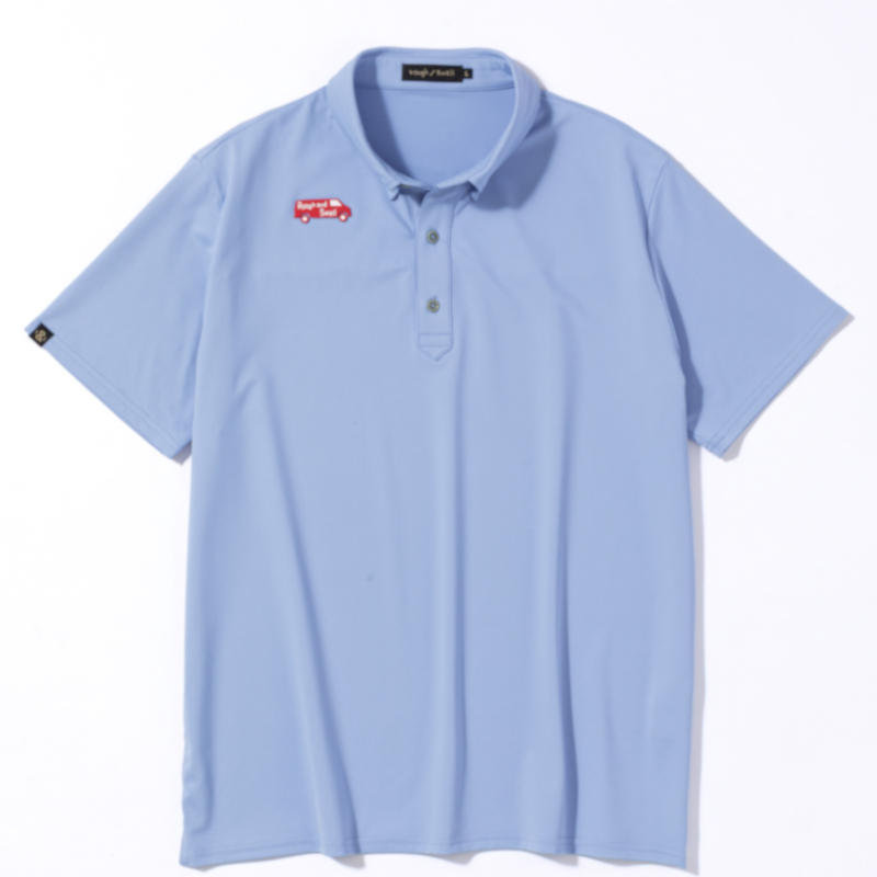 rough & swell RED BUS TOUR POLO ブルー