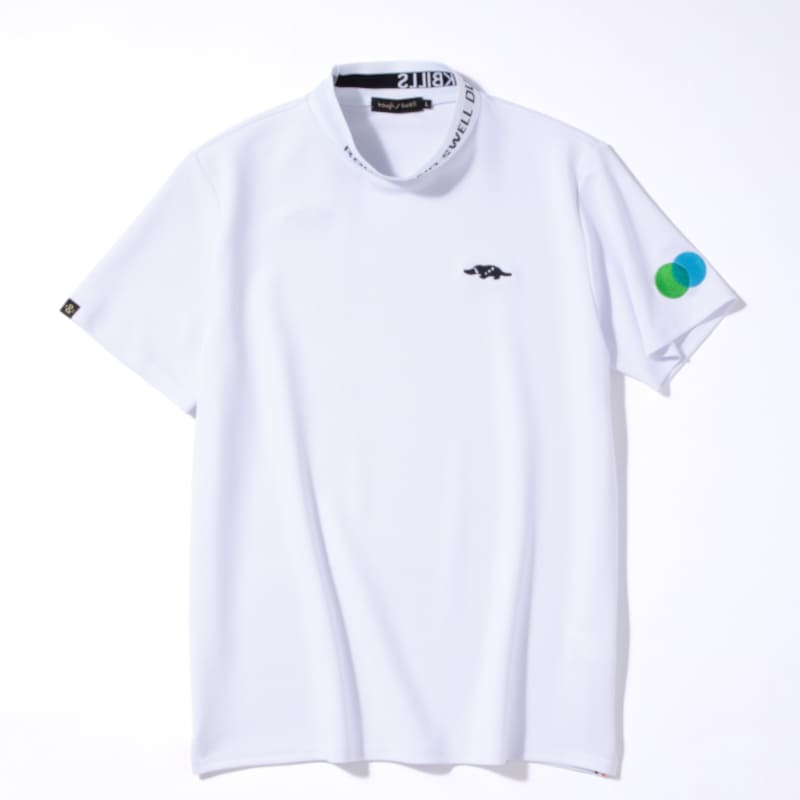 rough & swell COLLAR LOGO MOCK ホワイト