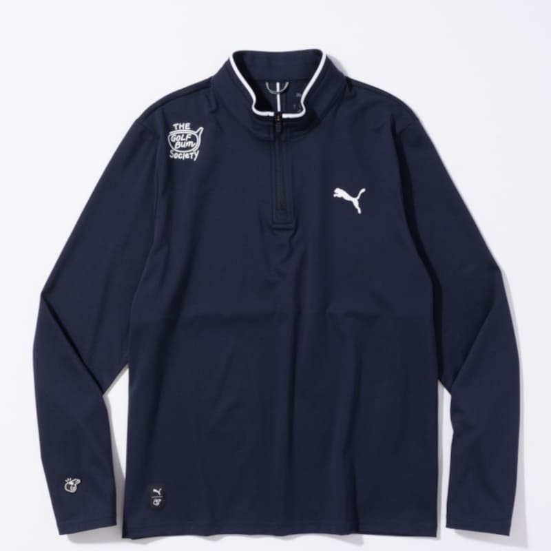 PUMA×Kuchibue Golf Gentleman black whistle collection CLOUDSPUN TECH 1/4ZIP ネイビー【GO/LOOK!限定販売】