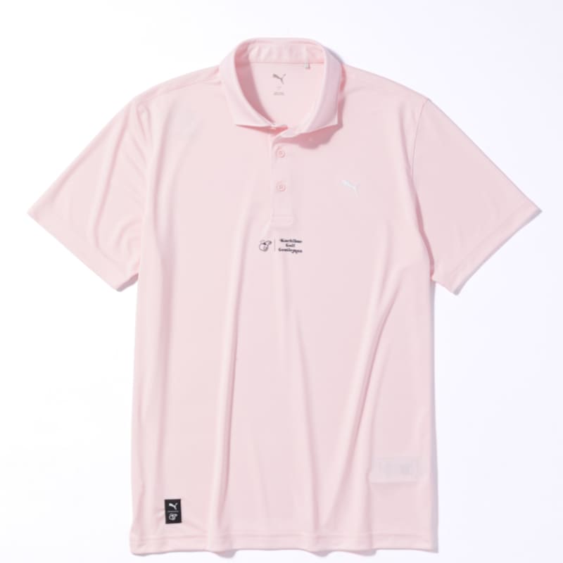 PUMA×Kuchibue Golf Gentleman PURE3.0 半袖ポロシャツ ピンク【GO/LOOK!限定販売】