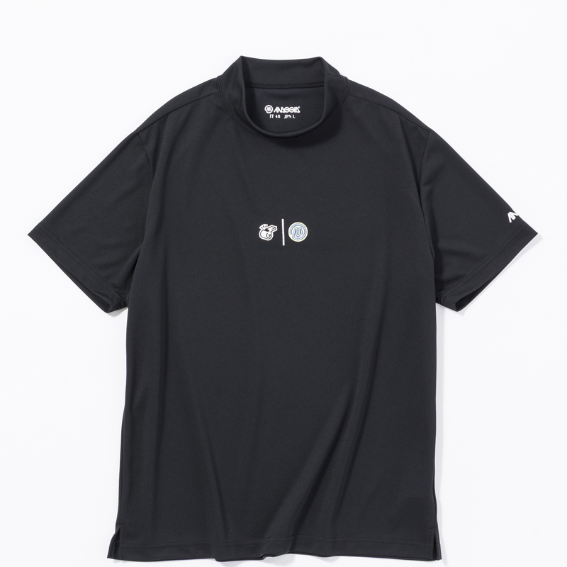 MAGGIA×Kuchibue Golf Gentleman クールマックス鹿の子モックネック ブラック【GO/LOOK!限定販売】