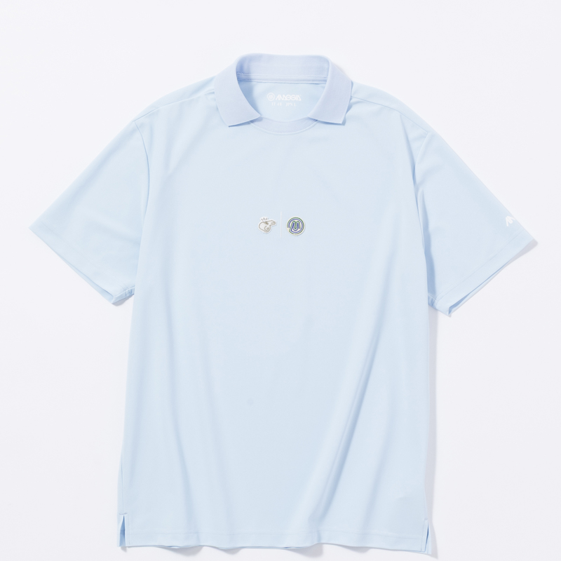 MAGGIA×Kuchibue Golf Gentleman 鹿の子スキッパーポロ サックス【GO/LOOK!限定販売】