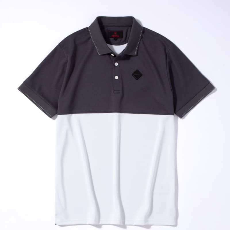 BRIEFING MENS BI-COLOR POLO チャコール