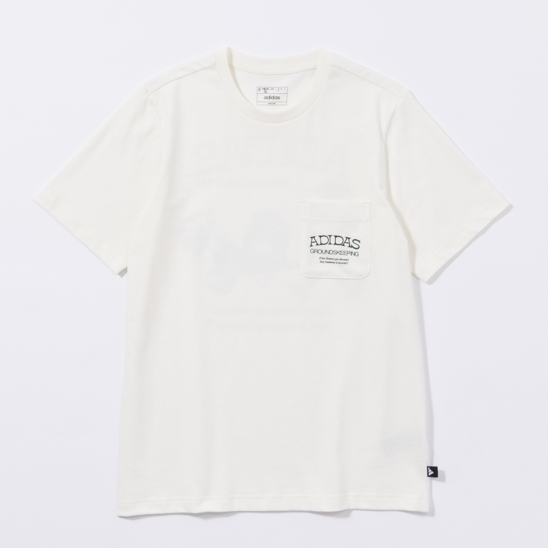 adidas グランドキーパーイラストTシャツ ホワイト