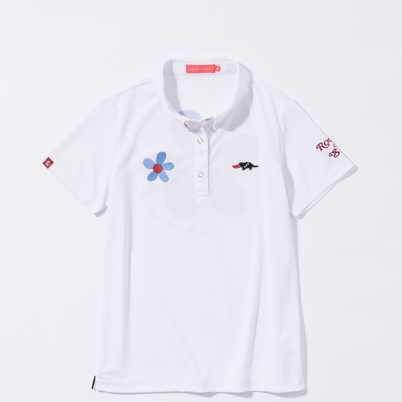 【for WOMEN】rough & swell FLOWER POLO
