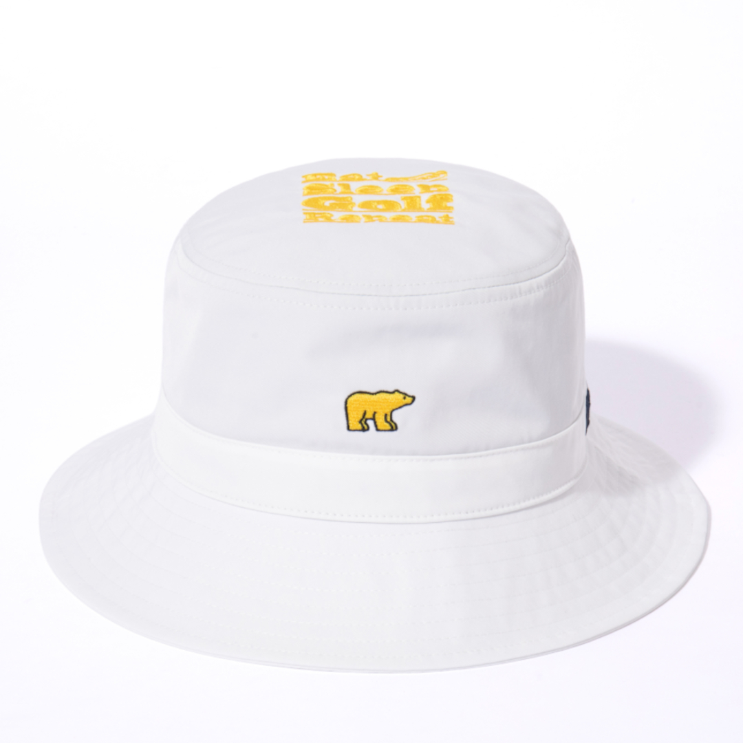 Golden Bear×Kuchibue Golf Gentleman バケットハット ホワイト【GO/LOOK!限定販売】