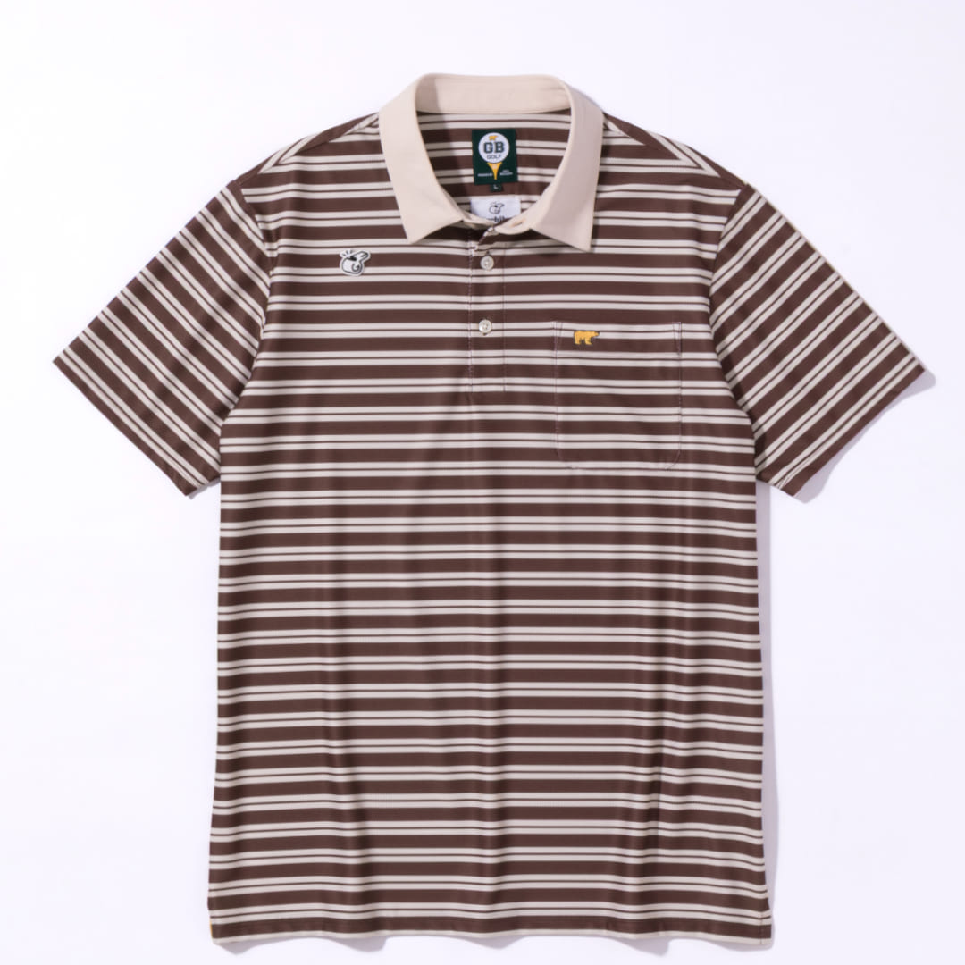 Golden Bear×Kuchibue Golf Gentleman ◇ JackNicklaus Heritage ポロシャツ ブラウン【GO/LOOK!限定販売】