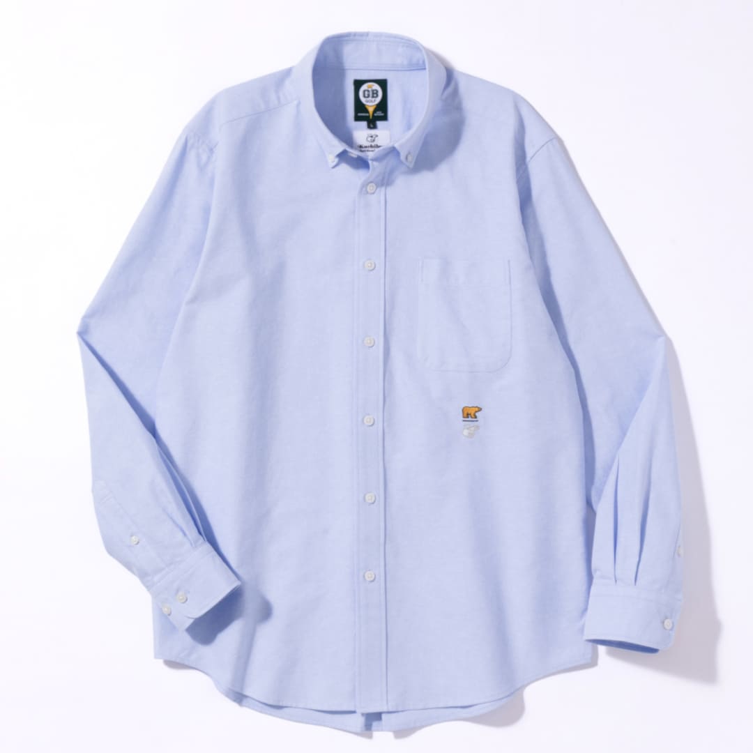 Golden Bear×Kuchibue Golf Gentleman ボタンダウンオックスシャツ サックス【GO/LOOK!限定販売】