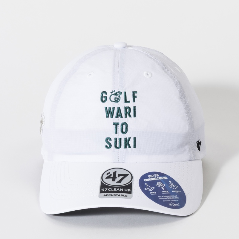 Kuchibue Golf Gentleman GOLF WARI TO SUKI brrr°ホワイト×グリーン【GO/LOOK!限定販売】