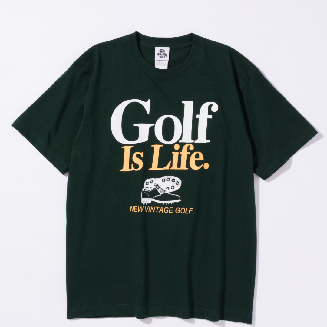 NEW VINTAGE GOLF Golf is Life Tee グリーン
