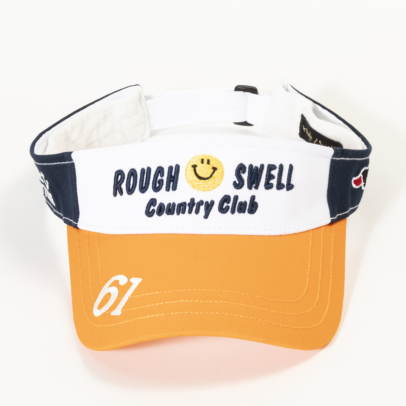 rough & swell SMILE SUN VISOR ネイビー×オレンジ