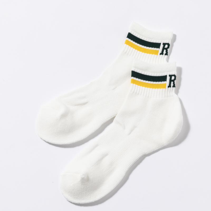 rough & swell PICNIC SOCKS グリーン×イエロー