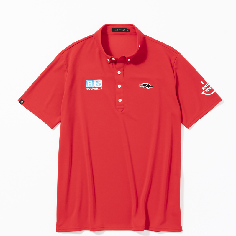 rough & swell SMILE TOUR POLO レッド
