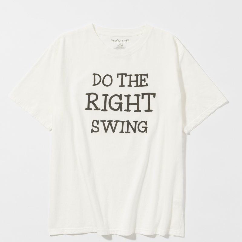 rough & swell RIGHT SWING TEE ホワイト