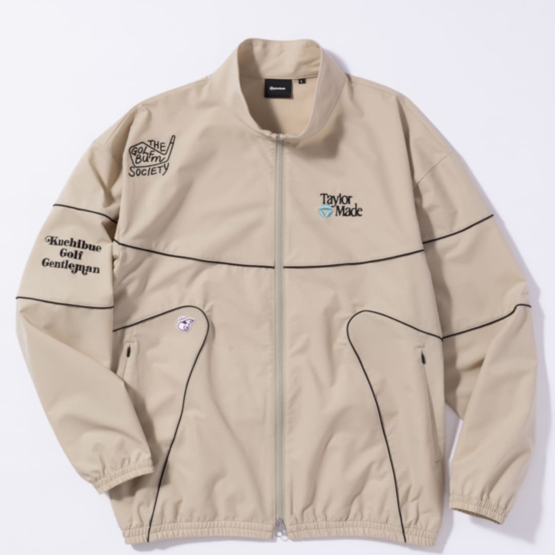 TaylorMade×Kuchibue Golf Gentleman ヘリテージ90’S  パイピングジャケット ベージュ