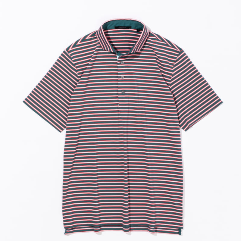 GREYSON MANISTEE POLO ピンク×グリーン ボーダー