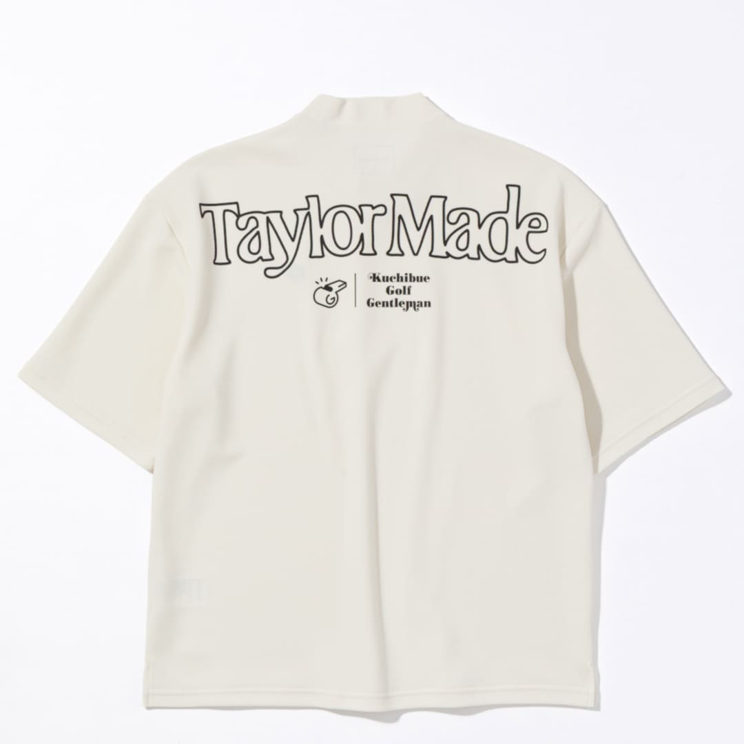 TaylorMade×Kuchibue Golf Gentleman ヘリテージ90’S  リラックスフィットモックネックシャツ / オフホワイト【GO/LOOK!限定販売】