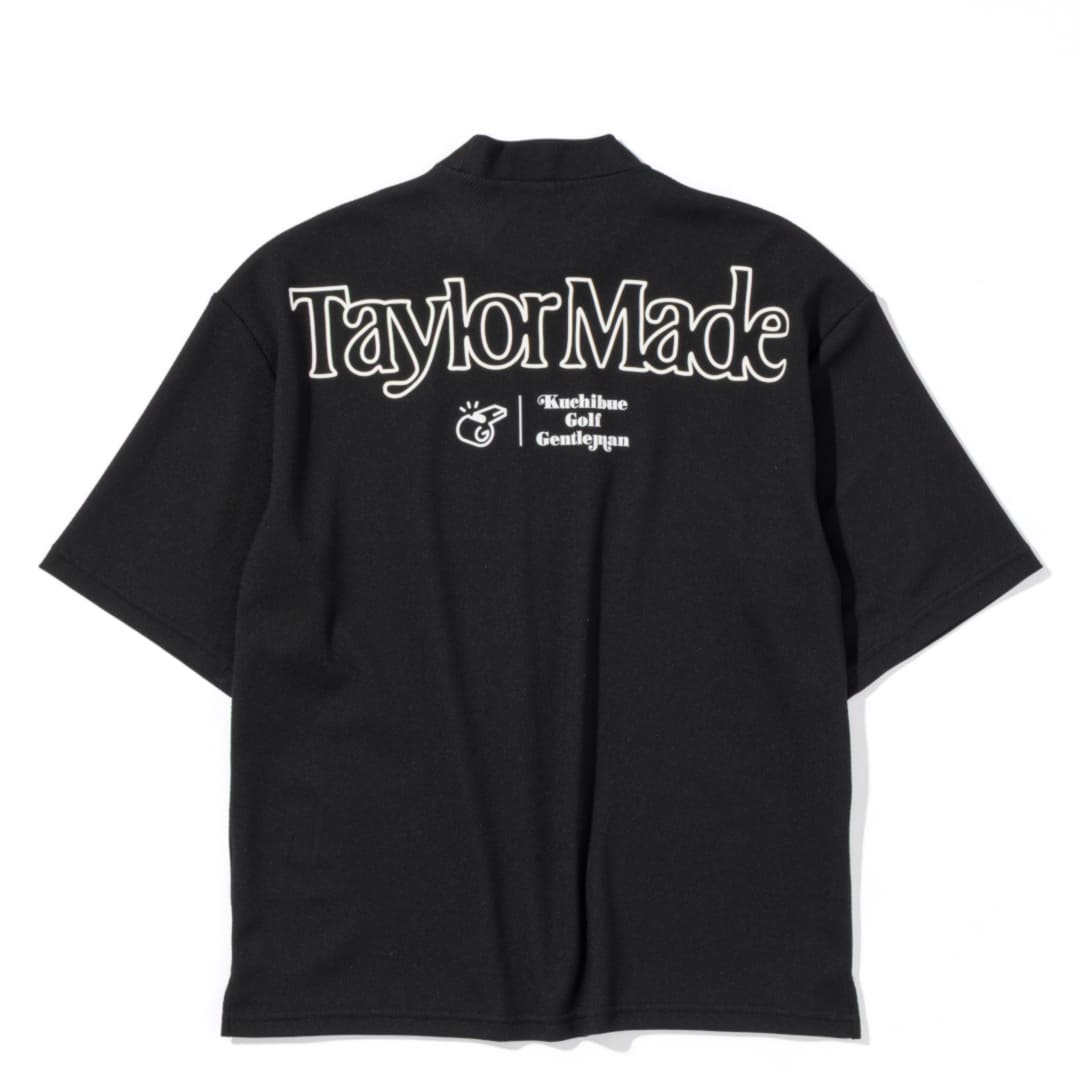 TaylorMade×Kuchibue Golf Gentleman ヘリテージ90’S  モックネックシャツ / ブラック【GO/LOOK!限定販売】