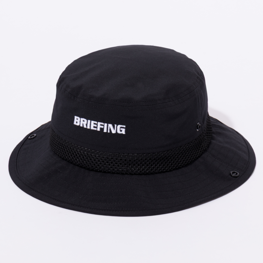 BRIEFING MEN'S COOLCORE SUNGUARD MESH HAT ブラック